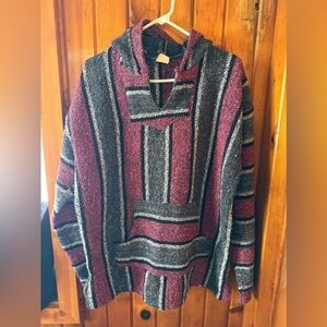 Baja Woman’s poncho hoodie multicolor size‎ XL